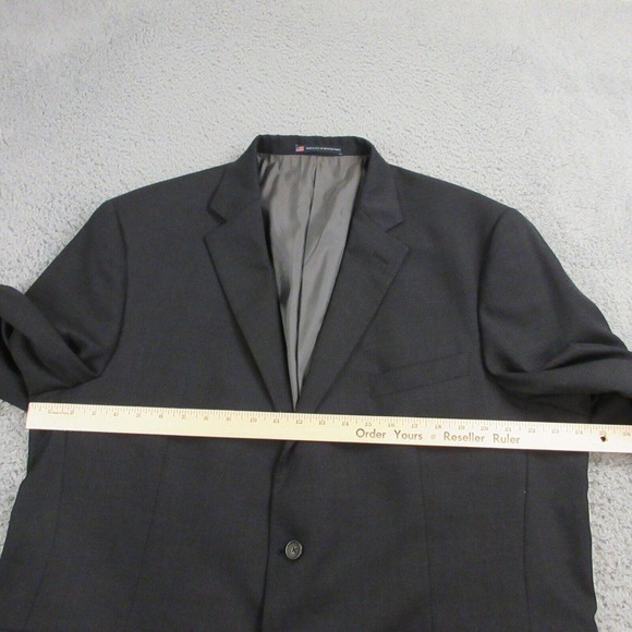 Hart Shaffner Marx Suit Jacket Blazer Sport Coat size 48R Sold Gray Wool - Picture 9 of 12
